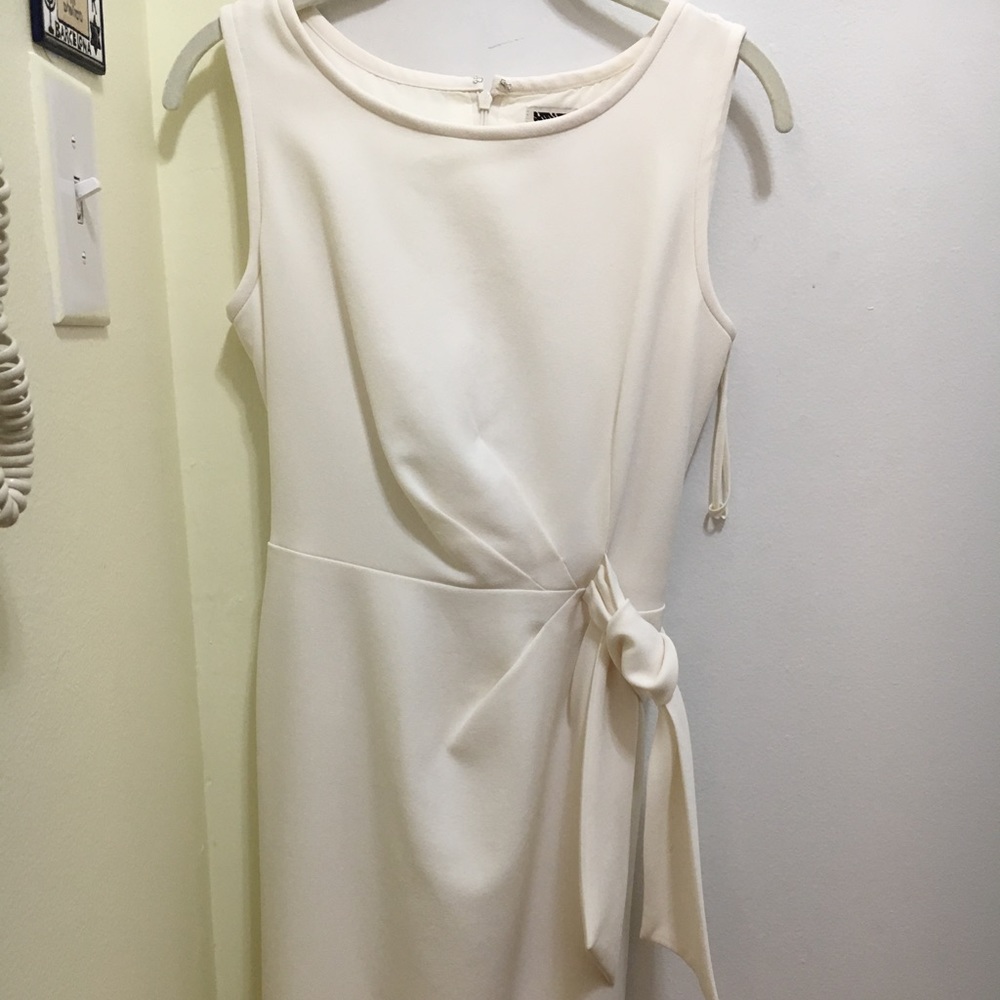 Anne Klein cream dress with attached tie
